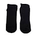Non Slip Skid Socks with Grips, For Hospital Rehab, Yoga, Pilates, Barre, Traveling, Home Use, Black (Grey Grippy Lines) - Size L/XL, 2 Pairs