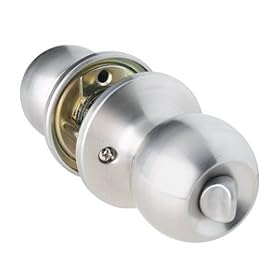 Ball Privacy (Bed and Bath) Tubular Door Knob in Brushed Chrome by Sterling
