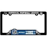 NFL Football Team Black Plastic License Plate Frame - Detroit Lions