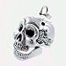 Large Sterling Silver Skull Pendant with Moveable Jaws, #11447