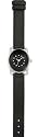 Opex - X3381LA2 - Montre Femme - Winch - Quartz Analogique - Cadran Noir en Acier - Bracelet en Cuir Noir