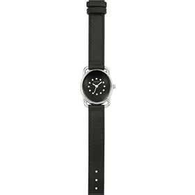 Opex - X3381LA2 - Montre Femme - Winch - Quartz Analogique - Cadran Noir en Acier - Bracelet en Cuir Noir