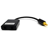 MOTONG(TM) New design Toslink Digital Optical Audio Splitter Adapter 1 in 2 Out-Black