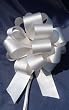 10 Pull String Bows - Gift Wrap Packaging - 5" 20 Loops - 1 1/4" - Silver