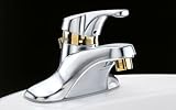 American Standard Reliant Single-Control Lavatory Faucet with 1/2-Inch Male Threaded Connectors and Nut with Metal Pop-Up Drain, Chrome #2385.407.002