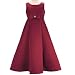 LITO Childrens BURGUNDY Wedding Flower Girl Dress 4-12