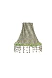 Green Check Pearl Flower Chandelier Shade
