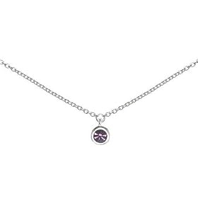 Sterling Silver February Birthstone Amethyst Crystal 9 inch Anklet by Symbols in Silver