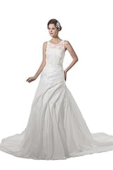 Scoop Neck Lace Taffeta  Dress