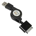 Retractable 2-In-1 2.0 USB Data Hotsync & Charging Cable For Sandisk Sansa e200, e250, e260, e270, e280, e200R, e250R, e260R, e270R, e280R c200