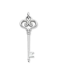 Genuine IceCarats Designer Jewelry Gift 14K White Gold Key Pendant