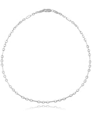 14k Yellow Gold Figrolo Anklet (Ankle Bracelet) with Sparkle Cut and White Accents