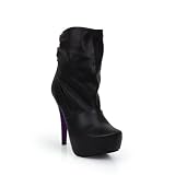 High Heel Platform Ankle Boots Black