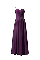 Chiffon Lace Spaghetti Strap Bridesmaid Dress 