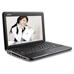 MSI Wind U100-053US 10-Inch Mini Laptop  (1.6 GHz Intel Atom Processor, 1 GB RAM, 80 GB Hard Drive, XP Home, 6 Cell Battery) Black