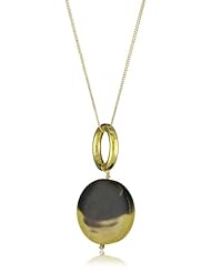 Lionette NY "Debut" Gold Vermeil Double Strand Ball Chain Agate Pendant Necklace