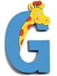 Wooden Giraffe Letter G Magnet by The Toy Workshop