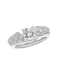 CleverEves 14K White Gold 1 5Ctw Bridal Enhancer