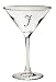 Culver Inc., Monogram J 2 Piece Martini Glass Set