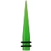 0 Gauge Green Acrylic Taper
