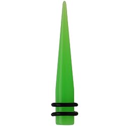 0 Gauge Green Acrylic Taper