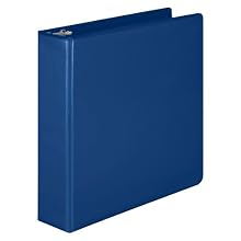 Wilson Jones 362 Line Basic Round Ring View Binder, 2-Inch Capacity, 8.5 x 11 Inch Sheet Size, Dark Blue (W362-44BL)