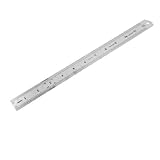 uxcell ストレート定規　ステンレス鋼　シルバートーン　30cm　50g　測定ツール　耐久性　１本入り