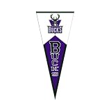 Milwaukee Bucks Classic Wool Blend Pennant Embroidered Decorated with Logos