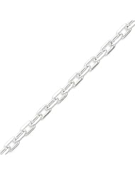 Sterling Silver Diamond-cut Open Link Cable Chain - 20 Inch