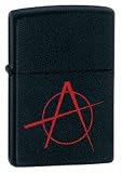 ANARCHY ZIPPO LIGHTER- BLACK AND RED