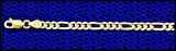 4.0MM 14kt Gold Figaro Necklace