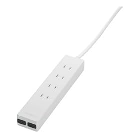 BUFFALO USB�|�[�g�tOA�^�b�v 2�s��4�� USB2�|�[�g�t 2m �z���C�g BSTA24W20WH
