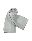 Fendi Zucca Logo Jacquard Silk Long Scarf Gray