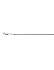 Sterling Silver Rhodium Plated Octagonal Snake Chain (1.4mm)