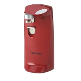 Black and Decker EC475R Opening Center Electric Can Opener, Red by Black & Decker