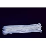 eHotCafe CT6-W-100-P Self-Locking Cable Ties, 14-Inch, White 100/Poly Bag
