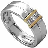 Round Brilliant Cut diamonds, Two Tone 14Kt. Gold. Mens Diamond Ring 316HEJH8A3L. SL160 Round Brilliant Cut diamonds, Two Tone 14Kt. Gold. Mens Diamond Ring