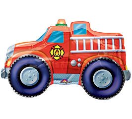 Rescue Team Fire Engine Shape Flat