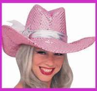 Childrens Toyshop  Third Party New : Pink Sequin Cowboy Hat 255595