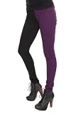 Tripp Black Purple Split Leg Skinny Jeans