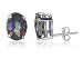 925 Sterling Silver Oval Mystic Fire Topaz 9 MM X 7 MM Stud Post Earrings
