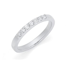 .23 cttw Round Diamond Platinum Wedding Band (H-I Color, SI1-SI2 Clarity), Size 4.5