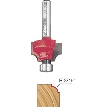 Freud 36-208 3/16-Inch Radius Beading Router Bit with Solid Pilot - 1/4-Inch Shank