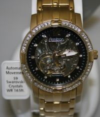 Armitron Mns Crystal Bzl Skeleton Gldtn