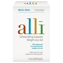 Alli - Orlistat 60mg Refill Weight Loss Aid, 170 Capsules