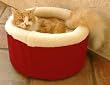 Small 16" Cat Cuddler Pet Bed - Red