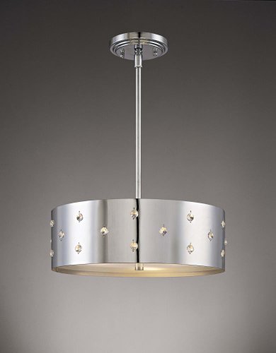 George Kovacs by Minka P033-077 3-Light Pendant - Chrome - 14W in.