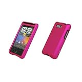 Hot Pink Rubberized Hard Cover Crystal Case for HTC Aria