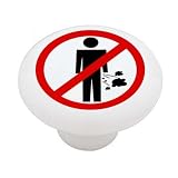 No Farting Novelty Decorative High Gloss Ceramic Drawer Knob
