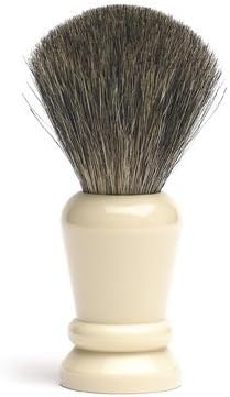 True Gentlemen Pure Badger Shaving Brush with Ivory Handle